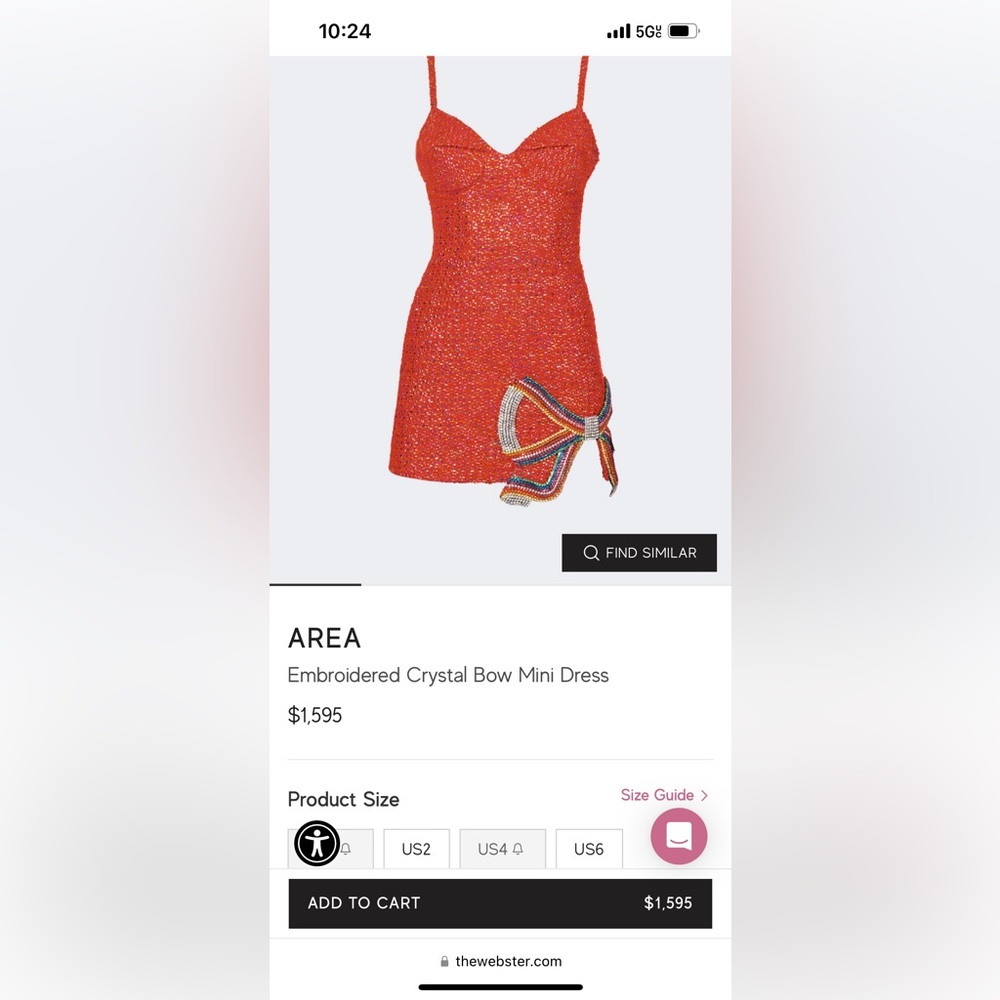 RED AREA DRESS Brand new with tags